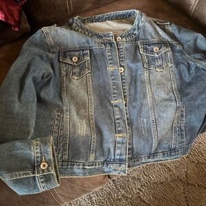 Stylish Blue stressed Denim Jacket